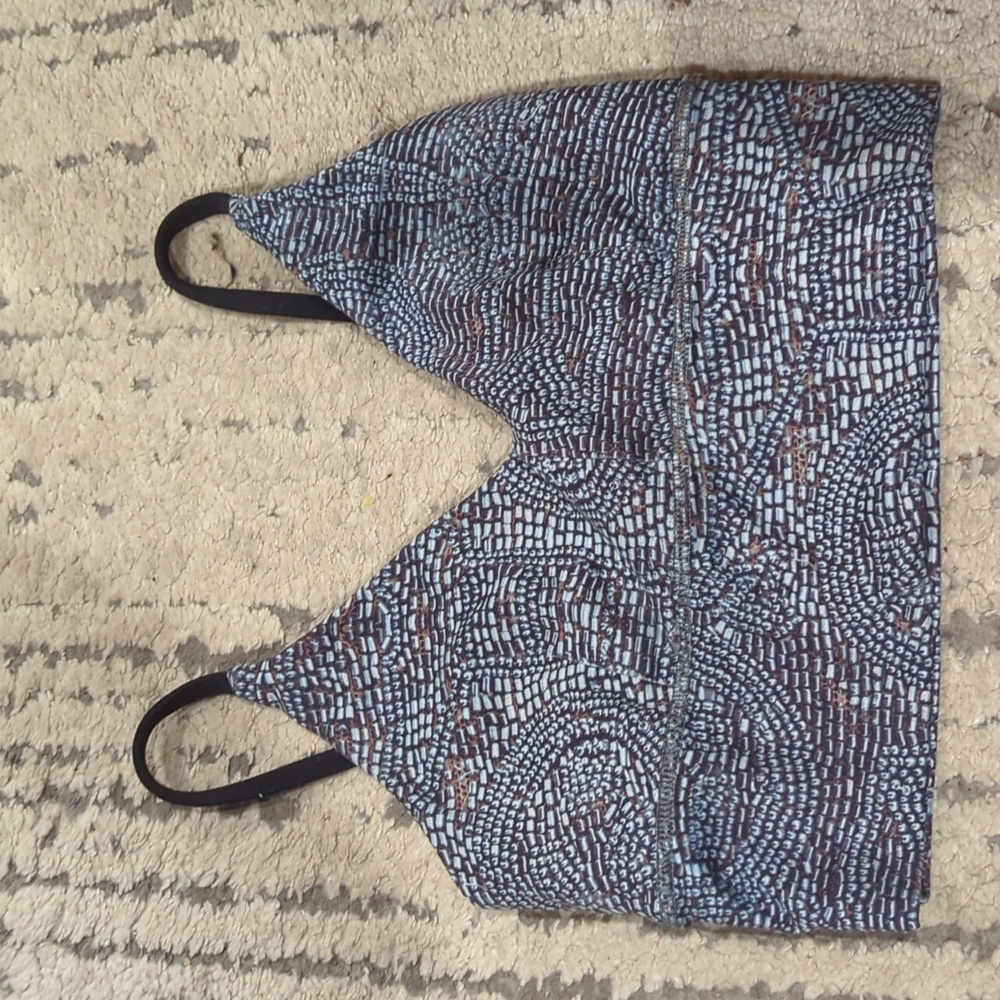 HTF LULULEMON SOLO BRA BEAD ENVY SILVER SPOON MULTI LONG LINE